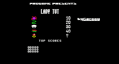 Lady Tut Title Screen
